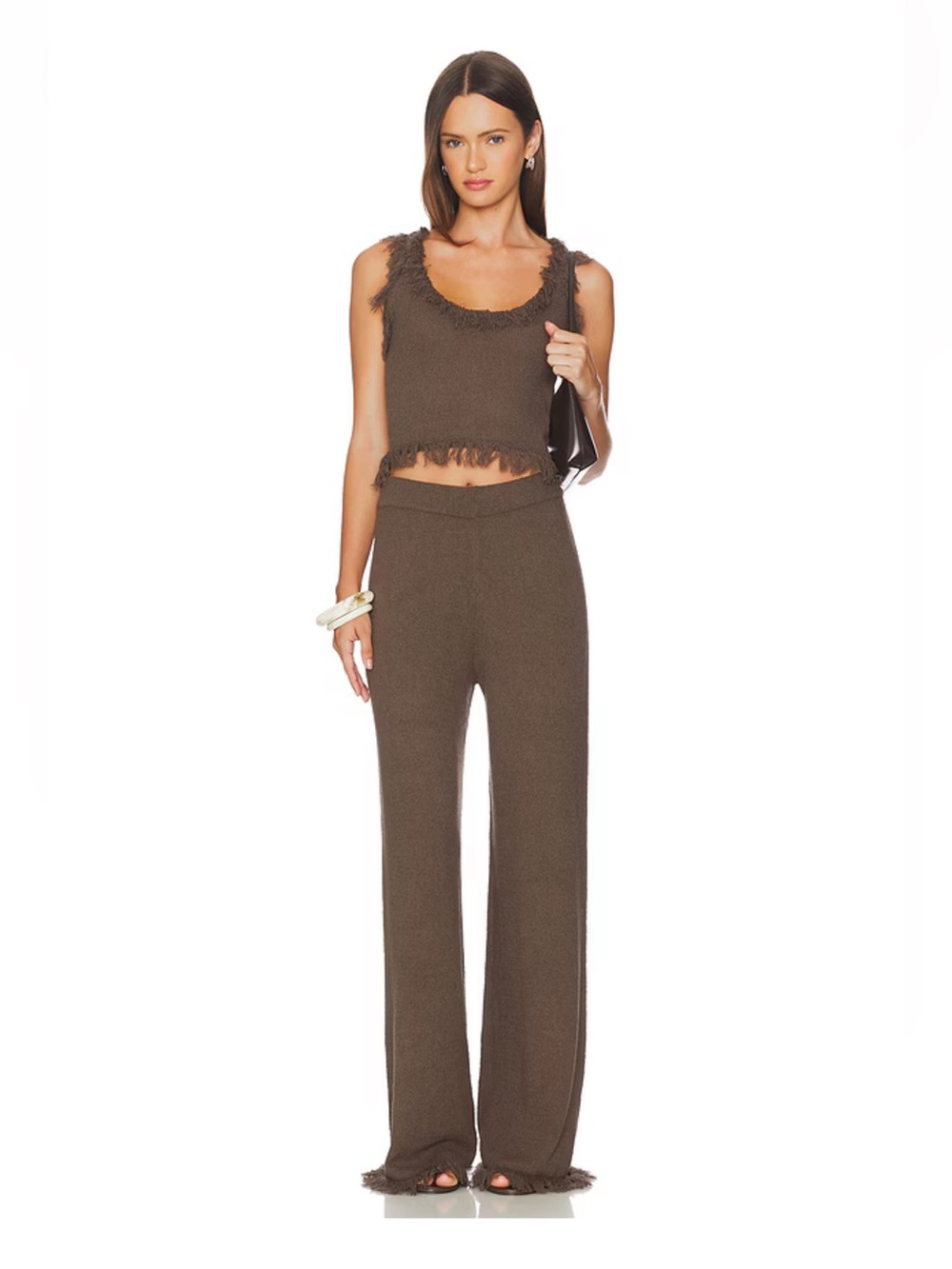 SNDYS Skyler Knit Top and Pants in Chocolate
